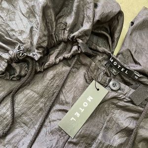 Motel Rocks Chute Parachute Trousers in Black -Size XS